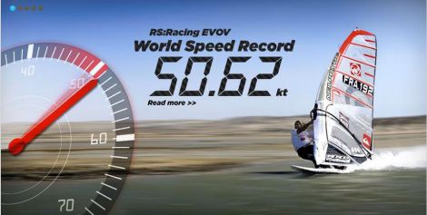 Новый мировой рекорд скорости на виндсерфинге.